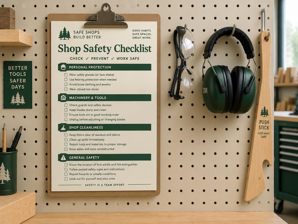 Mockup of Shop Safety & Maintenance Checklists